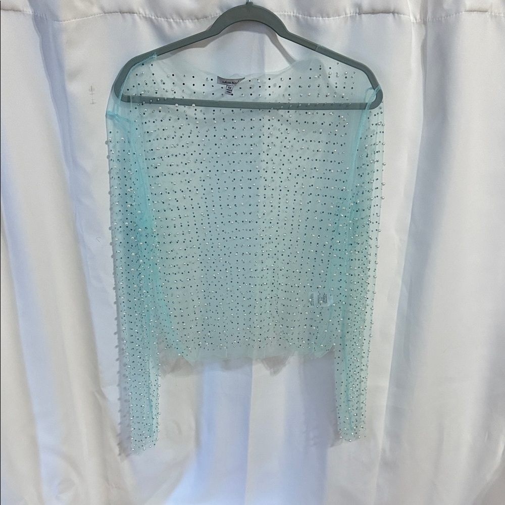 Elegant Sheer Blue shirt